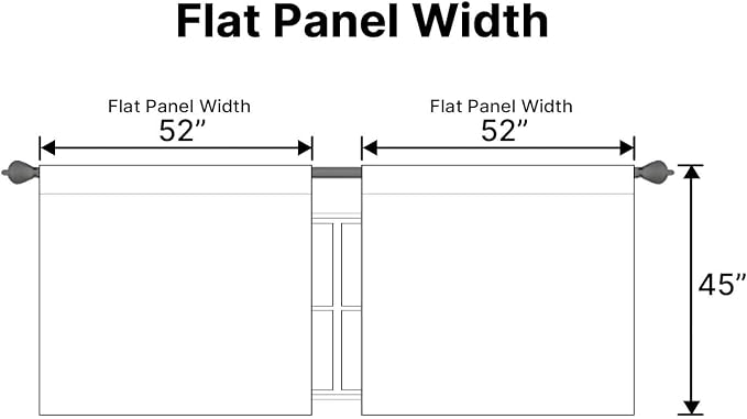H.VERSAILTEX White Curtains Thermal Insulated Window Treatment Panels Room Darkening Privacy Assured Drapes for Living Room Back Tab/Rod Pocket Bedroom Draperies, 52 x 45 Inch, 2 Panels