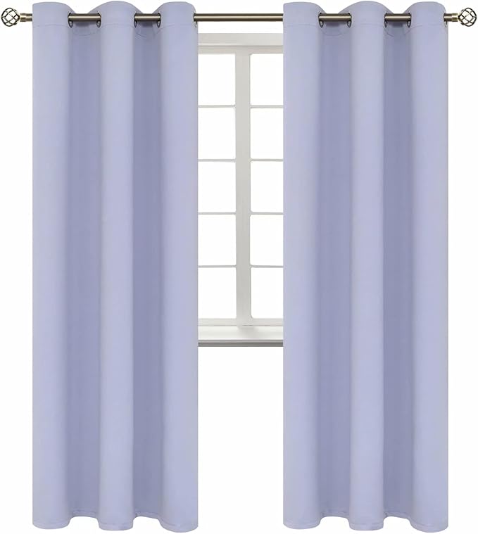 BGment Lavander Room Darkening Curtains 84 Inch for Living Room - 2 Panels | Grommet Top, Light-Blocking, Sunblock, Thermal Insulated, Window Drapes for Bedroom, 42x84 Inch