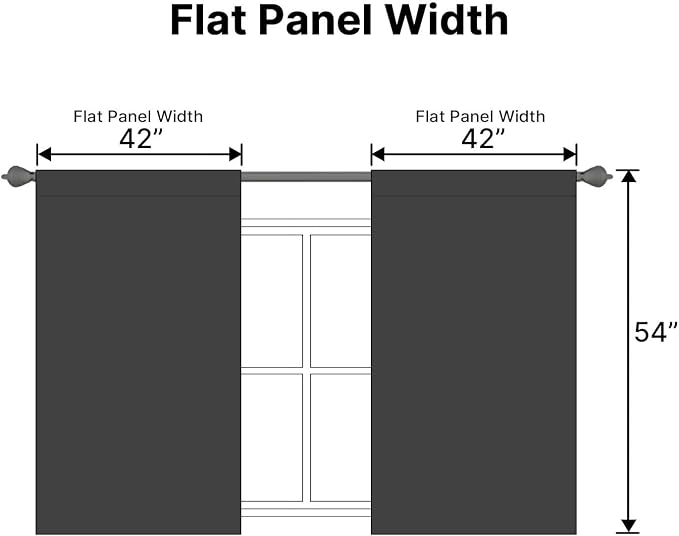 H.VERSAILTEX Blackout Curtains Thermal Insulated Window Treatment Panels Room Darkening Blackout Drapes for Living Room Back Tab/Rod Pocket Bedroom Draperies (2 Panels, Charcoal Gray, 42 x 54 Inch)