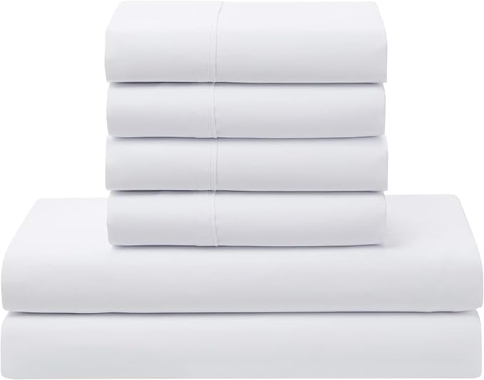 5 Piece Comforter Set Bed in a Bag Buffalo Check Christmas Print All Season Soft Down Alternative Bedding Comforter Set & Luxurious White Microfiber Bed Sheets, Twin, Buffalo Plaid Black/Gray