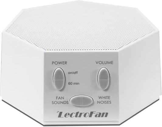 Adaptive Sound Technologies LectroFan Classic Sound Machine, White | Soothing Sound Machine for Sleep with a Built-in Sleep Timer, Non-Looping Sounds, Speech Privacy and Compact Design