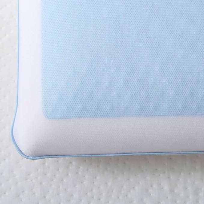 Cool Gel Cooling Pillow for Sleeping, Cooling Memory Foam Pillow for Hot Sleepers, Reversible Ergonomic Design, Pressure Relief, Spine Alignment, Side, Back Contouring Support