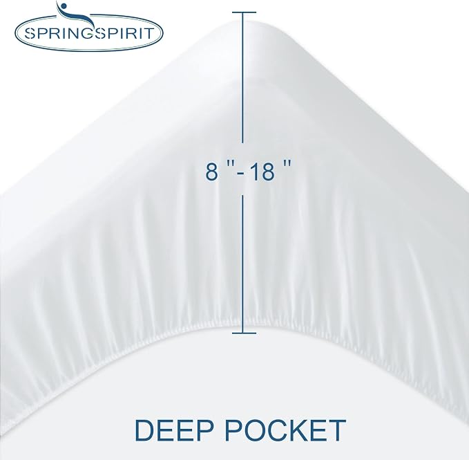 Queen Size Mattress Protector Waterproof,Absorbent Fitted Sheet | up to 18" Deep Pocket,Mattress Cover Queen Size Bed Sheets,Terry Machine Wash Protection Mattress Protector,2 Pack