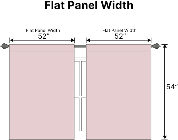 H.VERSAILTEX Blackout Curtains Thermal Insulated Window Treatment Panels Room Darkening Blackout Drapes for Living Room Back Tab/Rod Pocket Bedroom Draperies (2 Panels, Baby Pink, 52 x 54 Inch)