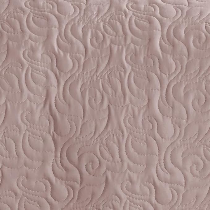 Merit Linens 3 Piece Quilt Set - Super Soft - Lightweight - All Season Quilted Coverlet - Floral Patterns - Full/Queen Mauve