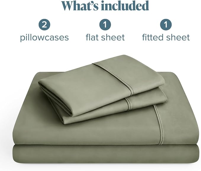 Bare Home Queen Sheet Set - 1800 Ultra-Soft (Queen, Sage) | Deep Pockets 6 to 15 Inches, Breathable, Hypoallergenic, Hotel Luxury, Easy Fit, Soft, All-Season