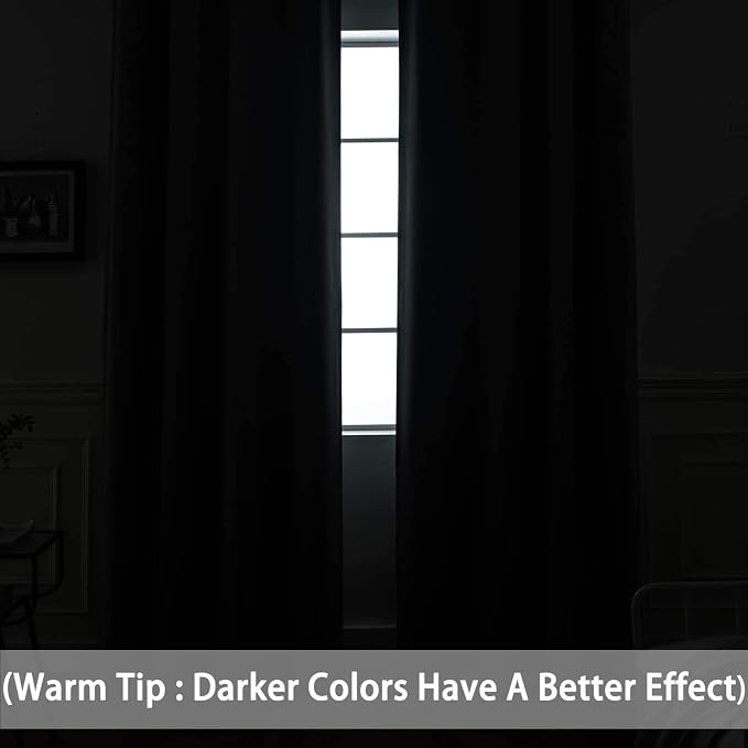 Yakamok Grey Room Darkening Curtains 84 inch Gray Sliding Door Drapes | 1 Extra-wide Panel,W52xL84,Soft Triple-weave,Grommet,Blackout Thermal Insulated Drapes,Privacy,Light Reduction,Patio doors