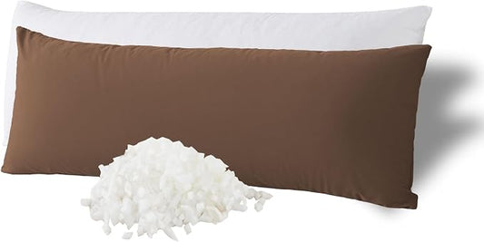 WhatsBedding Memory Foam Body Pillow with Cover, Long Bed Pillow for Adults | Breathable Zippered Cotton Cover,Long Pillow for Sleeping, Firm Pillow Fluffy Supportive for Side Sleepers