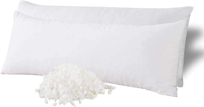 WhatsBedding Memory Foam Body Pillow with Cover, Long Bed Pillow for Adults | Breathable Zippered Cotton Cover,Long Pillow for Sleeping, Firm Pillow Fluffy Supportive for Side Sleepers