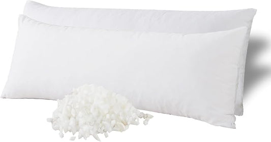 WhatsBedding Memory Foam Body Pillow with Cover, Long Bed Pillow for Adults | Breathable Zippered Cotton Cover,Long Pillow for Sleeping, Firm Pillow Fluffy Supportive for Side Sleepers