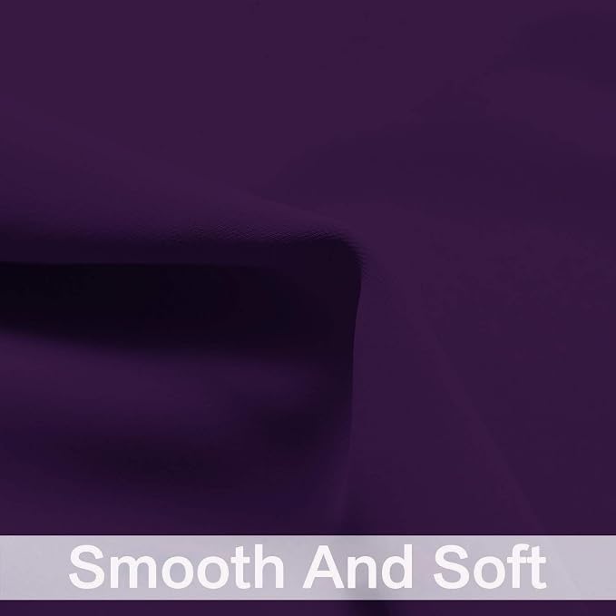 Yakamok Room Darkening Curtains 52x45 inch Length Purple-Living Room | 2 panels,grommet blackout window treatment,thermal insulated,light blocking drapes,privacy protection,bedroom dining room