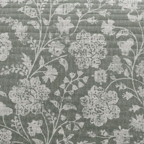 Merit Linens 3 Piece Quilt Set - Super Soft - Lightweight - All Season Quilted Coverlet - Floral Patterns - Full/Queen Eucalyptus