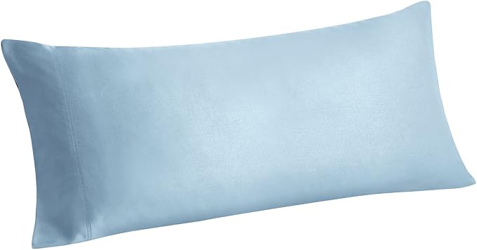 BEDELITE Body Pillow Pillowcase, Rayon from Bamboo, Blue, 20"x54" | Cooling and Breathable Body Pillow Cover for Hot Sleepers & Night Sweats, Silky Soft Full Long Pillow Case, Envelope Closure
