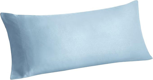 BEDELITE Body Pillow Pillowcase, Rayon from Bamboo, Blue, 20"x54" | Cooling and Breathable Body Pillow Cover for Hot Sleepers & Night Sweats, Silky Soft Full Long Pillow Case, Envelope Closure
