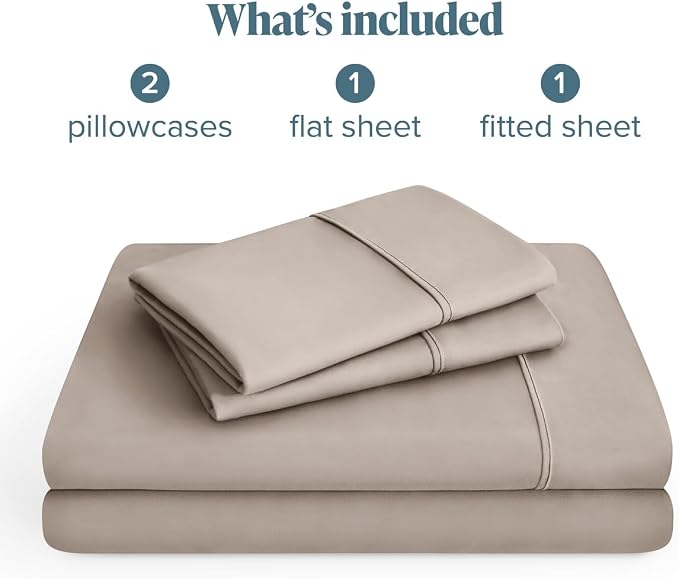 Bare Home Queen Sheet Set - 1800 Ultra-Soft (Queen, Khaki) | Deep Pockets 6 to 15 Inches, Breathable, Hypoallergenic, Hotel Luxury, Easy Fit, Soft, All-Season