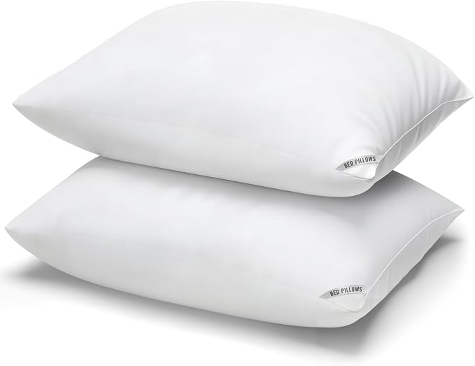 Piwaal Luxury Hotel Pillows for Sleeping 2 Pack,Bed Pillows Standard Size Set of 2,Down Alternative Filling,Pillows for Back,Stomach and Side Sleepers