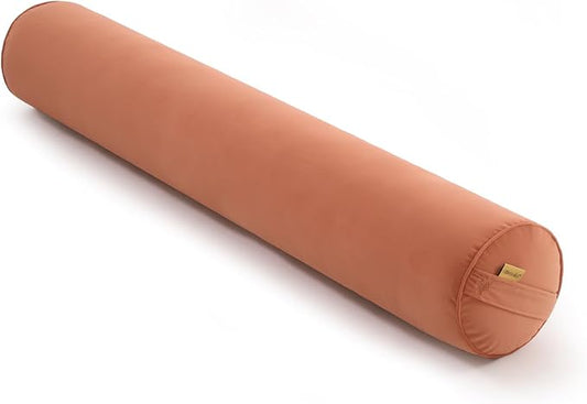 Body Pillow for Adults,Long Round Pillow,Big Cylindrical Pillow,Large Full Bolster Pillows for Side Sleepers (Amber Orange, 47.24"*7.87")
