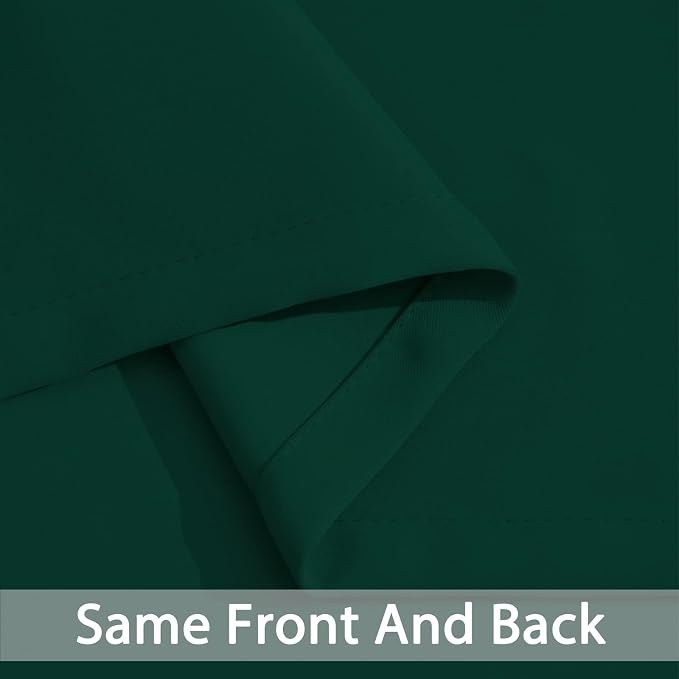 Yakamok Dark Green Room Darkening Curtains 84 inch Sliding Door Drapes | 1 Extra-wide Panel,W52xL84,Soft Triple-weave,Grommet,Blackout Thermal Insulated Drapes,Privacy,Light Reduction,Patio doors