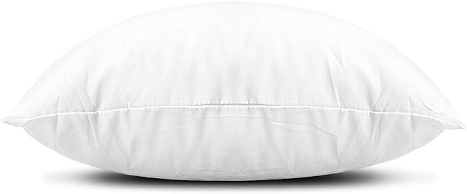 EDOW Throw Pillow Inserts, Set of 4 Lightweight Down Alternative Polyester Pillow, Couch Cushion, Sham Stuffer, Machine Washable. (White, 16x16)