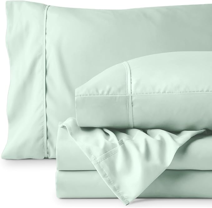 Bare Home King Sheet Set - 1800 Ultra-Soft (King, Spring Mint) | Deep Pockets 6 to 15 Inches, Breathable, Hypoallergenic, Hotel Luxury, Easy Fit, Soft, All-Season