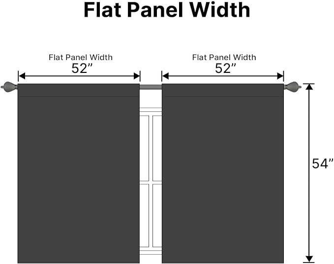 H.VERSAILTEX Blackout Curtains Thermal Insulated Window Treatment Panels Room Darkening Blackout Drapes for Living Room Back Tab/Rod Pocket Bedroom Draperies, 52 x 54 Inch, Charcoal Gray, 2 Panels