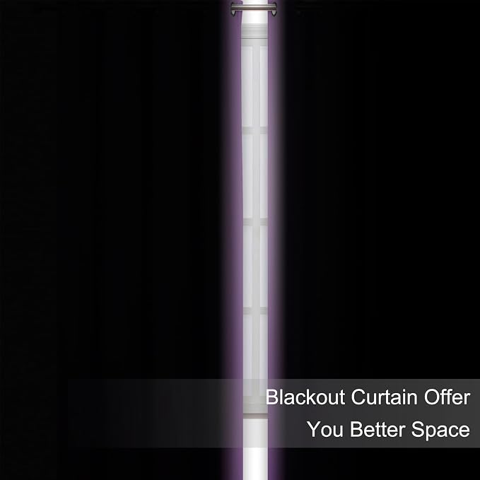 Blackout Curtains 52 x 120 Inch Long Lavender Curtains Set of 2 Panels Room Darkening Curtains for Bedroom and Living Room