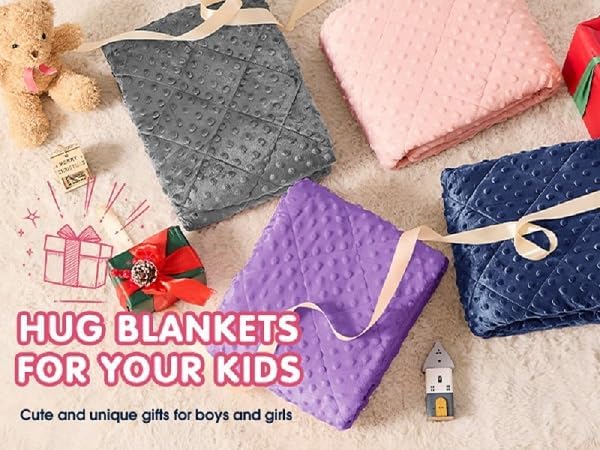 yescool Purple Weighted Blanket 3 lb Small Weighted Lap Blanket for Girls, Cooling Weighted Throw Blankets Minky Heavy Blankets, for 20-45lbs, 36 * 48in