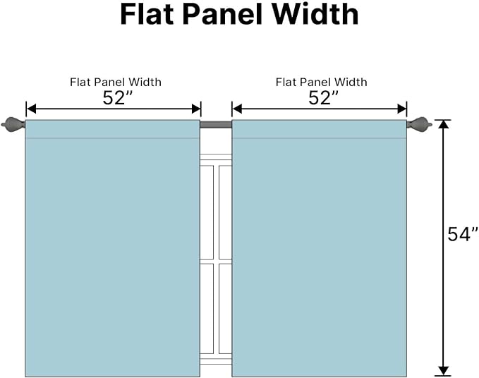 H.VERSAILTEX Blackout Curtains Thermal Insulated Window Treatment Panels Room Darkening Blackout Drapes for Living Room Back Tab/Rod Pocket Bedroom Draperies (2 Panels, Mineral Blue, 52 x 54 Inch)