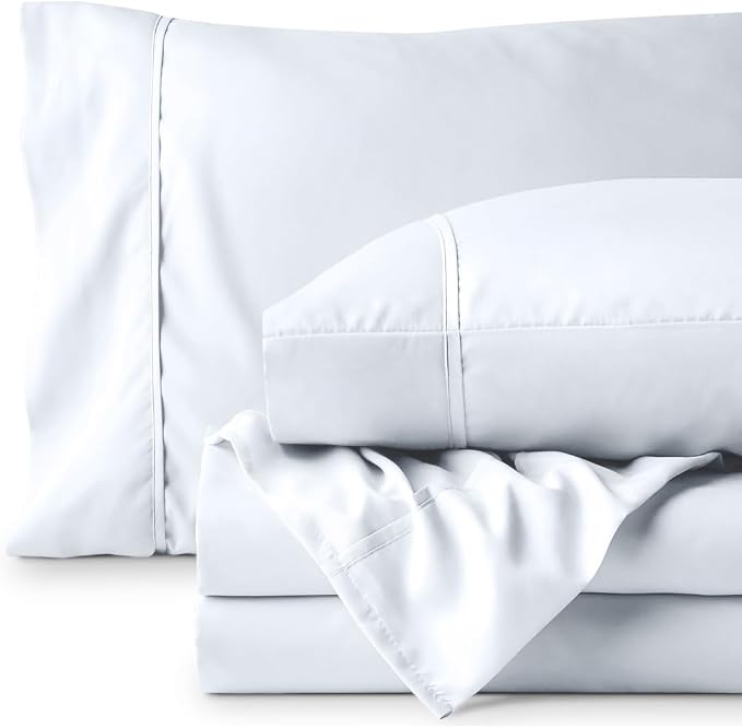 Bare Home Twin Sheet Set - 1800 Ultra-Soft (Twin, White) | Deep Pockets 6 to 15 Inches, Breathable, Hypoallergenic, Hotel Luxury, Easy Fit, Soft, All-Season