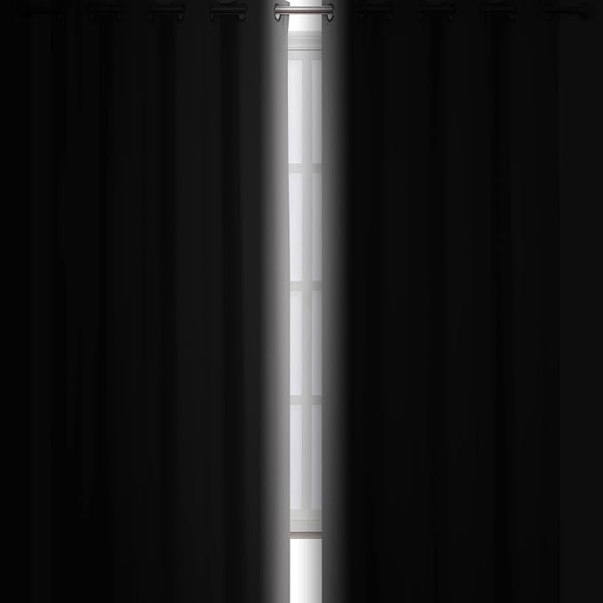 Light Grey Thermal Blackout Curtains/42 x 72 Inch/Set of 2 Panels Room Darkening Curtains for Bedroom