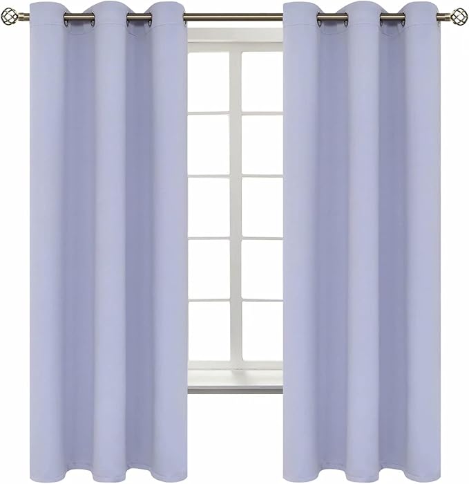 BGment Lavander Room Darkening Curtains 63 Inch for Bedroom - 2 Panels | Grommet Top, Light-Blocking, Sunblock, Thermal Insulated, Window Drapes for Kids Boys Room, 42x63 Inch