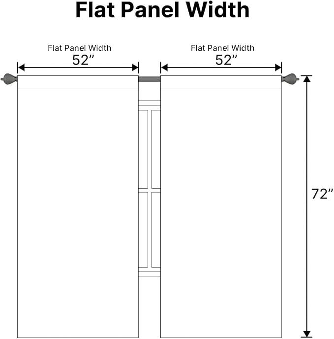 H.VERSAILTEX White Curtains Thermal Insulated Window Treatment Panels Room Darkening Privacy Assured Drapes for Living Room Back Tab/Rod Pocket Bedroom Draperies, 52 x 72 Inch, 2 Panels