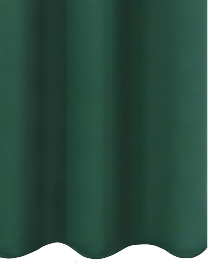 Blackout Curtains 66 x 72 Inch Long Dark Green Curtains Set of 2 Panels Room Darkening Curtains for Bedroom and Living Room