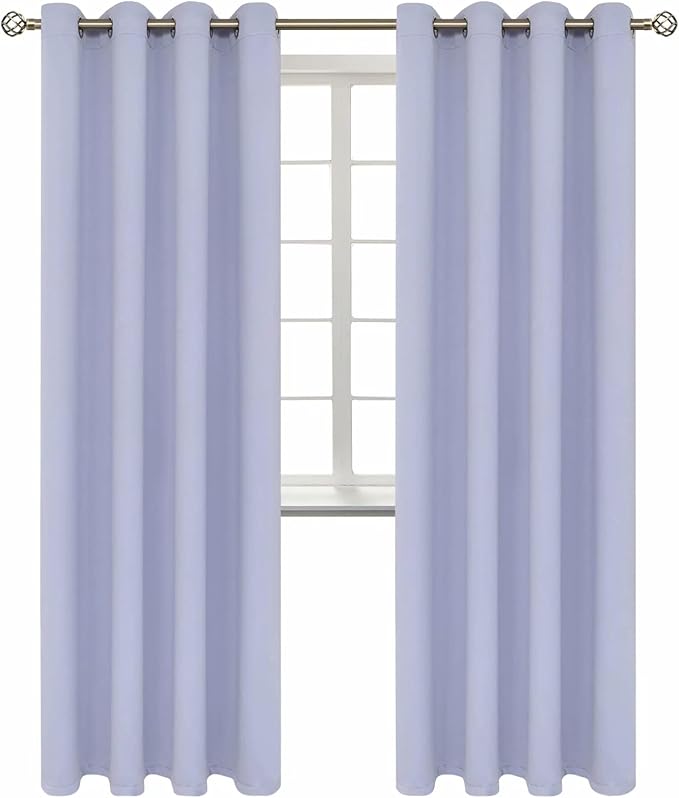 BGment Lavander Room Darkening Curtains 84 Inch for Living Room - 2 Panels | Grommet Top, Light-Blocking, Sunblock, Thermal Insulated, Window Drapes for Bedroom, 52x84 Inch