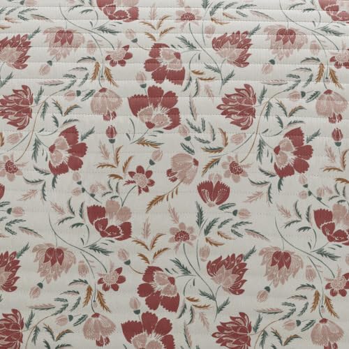 Merit Linens 3 Piece Quilt Set - Super Soft - Lightweight - All Season Quilted Coverlet - Timeless Patterns - King/Cal-King Rose