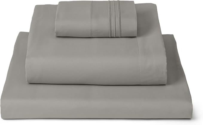 Mellanni Iconic 3-Piece, Ultra Soft Sheet Set (Twin XL, Taupe) | 10M+ Sleepers. Lab-tested: Sleeps Cool, Stays Bright, Strong, Smooth. Good Housekeeping Best Bedding, 7 yrs running.