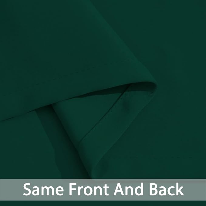 Yakamok Dark Green Room Darkening Curtains 84 inch Sliding Door Drapes | 1 Extra-wide Panel,W100xL84,Soft Triple-weave,Grommet,Blackout Thermal Insulated Drapes,Privacy,Light Reduction,Patio doors