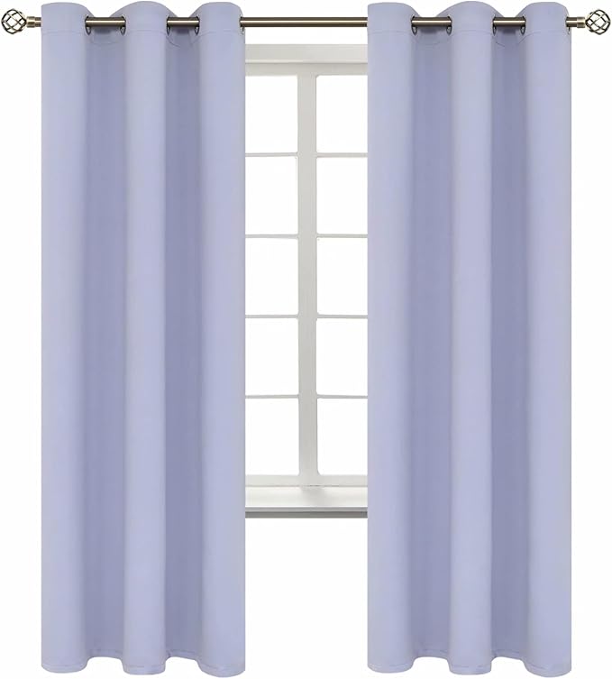 BGment Lavander Room Darkening Curtains 72 Inch for Bedroom - 2 Panels | Grommet Top, Light-Blocking, Sunblock, Thermal Insulated, Window Drapes for Kids Boys Room, 42x72 Inch