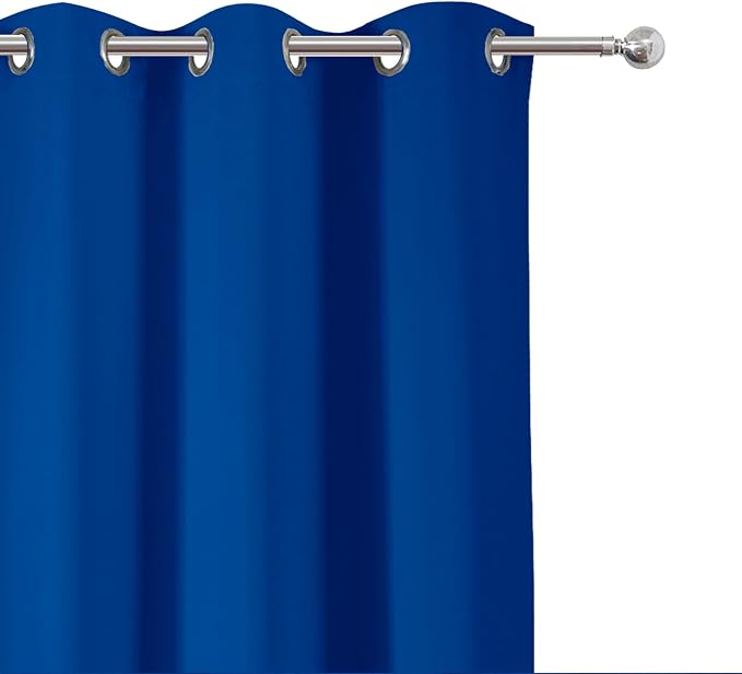 Royal Blue Thermal Blackout Curtains/52 x 54 Inch/Set of 2 Panels Room Darkening Curtains for Bedroom