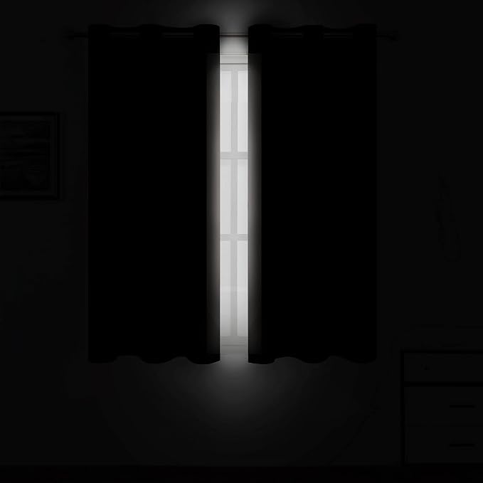 Light Beige Thermal Blackout Curtains/38 x 54 Inch/Set of 2 Panels Room Darkening Curtains for Bedroom