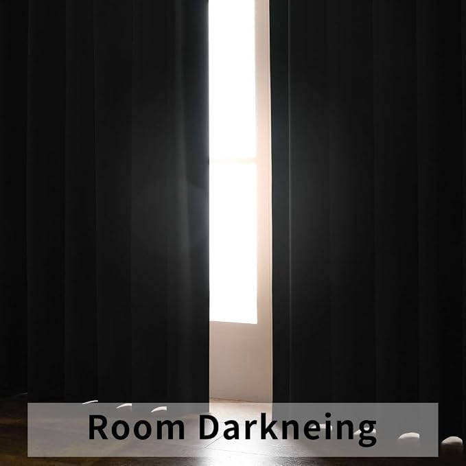 Joydeco Blackout Curtains 84 Inch Long for Bedroom, Thermal Insulated Black Out Curtains 2 Panels Set, Room Darkening Drapes for Living Room Window (W52 x L84 Inch, Red)