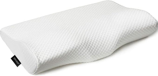 EPABO Contour Memory Foam Pillow Orthopedic Sleeping Pillows, Ergonomic Cervical Pillow for Neck Pain - for Side Sleepers, Back and Stomach Sleepers, Free Pillowcase Included (Firm & Standard Size