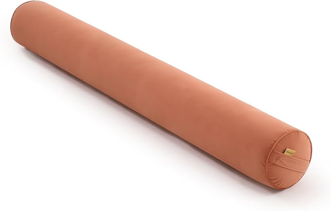 Body Pillow for Adults, Amber Orange, 59"*7.87" | Long Round Pillow, Big Cylindrical, Full Bolster, For Side Sleepers