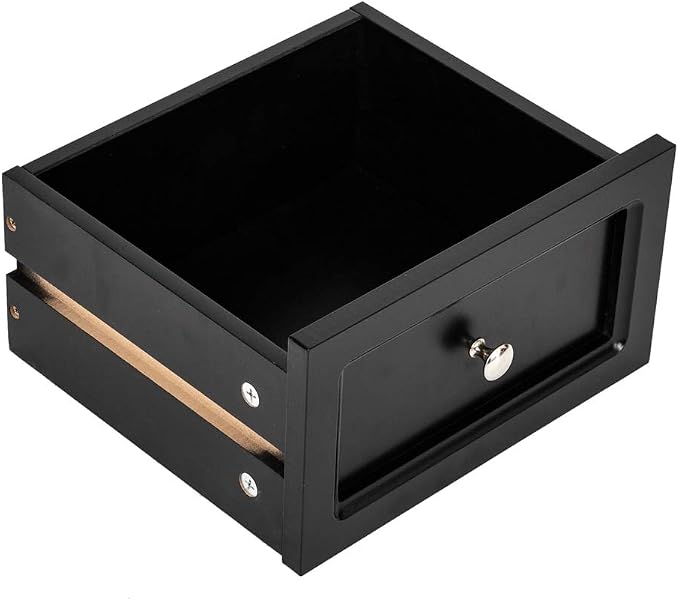 Bonnlo Black Nightstand with 2 Drawers, Night Stands for Bedrooms, Small Bed Side Table/White Night Stand with Drawers for Small Spaces, College Dorm, Kids’ Room, Living Room, French, 16W x 12D x 24H