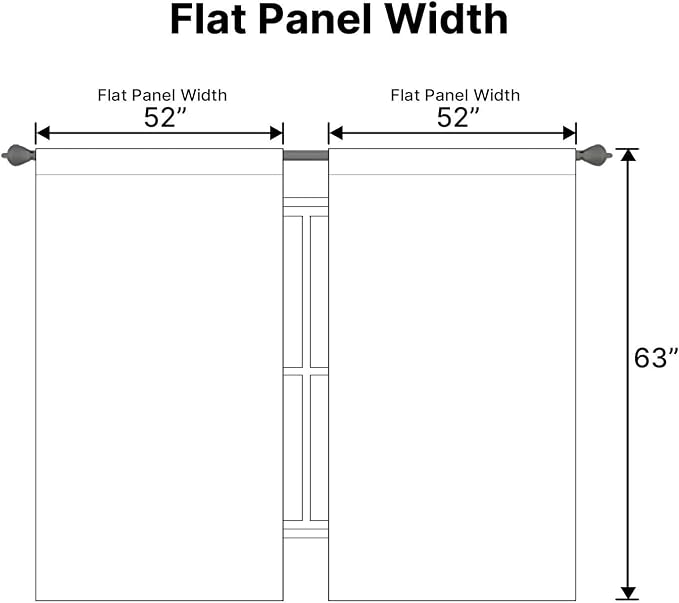 H.VERSAILTEX White Curtains Thermal Insulated Window Treatment Panels Room Darkening Privacy Assured Drapes for Living Room Back Tab/Rod Pocket Bedroom Draperies, 52 x 63 Inch, 2 Panels