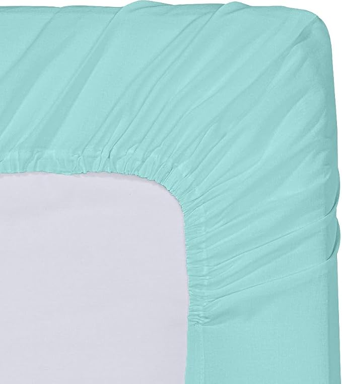 Utopia Bedding Twin XL Fitted Sheets - Bulk Pack of 2 Bottom Sheets - Soft Brushed Microfiber - Deep Pockets - Shrinkage & Fade Resistant - Easy Care (Twin XL, Spa Blue) | Hotel Comfort, Cooling & Breathable Cotton like Polyester, Easy Fit, Wrinkle & F...