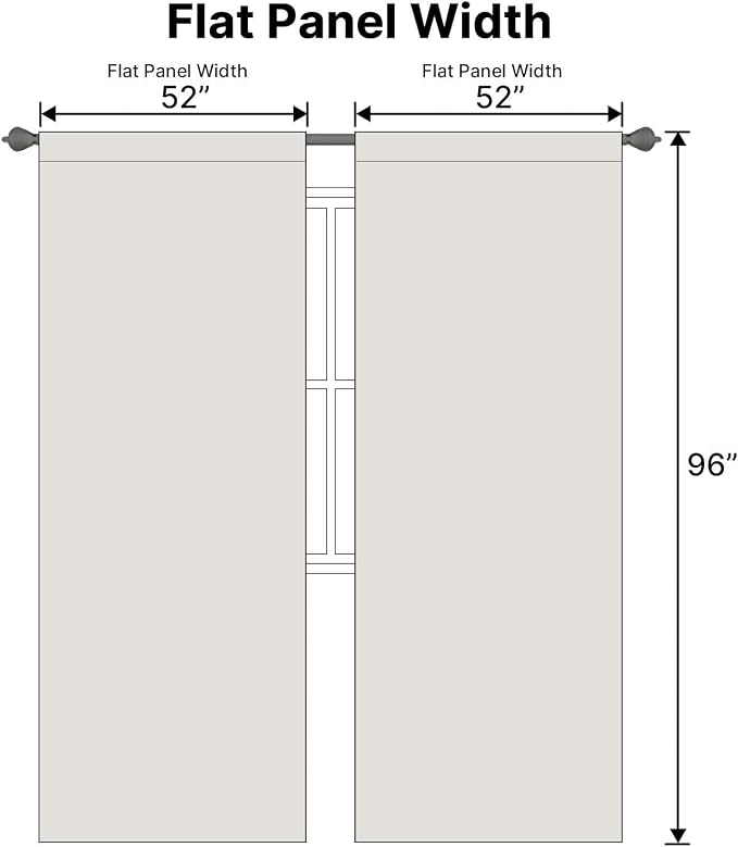 H.VERSAILTEX Blackout Curtains Thermal Insulated Window Treatment Panels Room Darkening Blackout Drapes for Living Room Back Tab/Rod Pocket Bedroom Draperies (2 Panels, Pale Oak, 52 x 96 Inch)