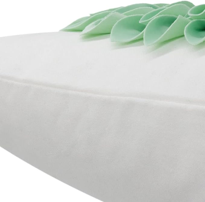 OiseauVoler 3D Sunflower Throw Pillow Cover Decorative Handmade Cushion Cover Pillowcase for Couch Living Room Home Decor 18 x 18 Inch Mint Green