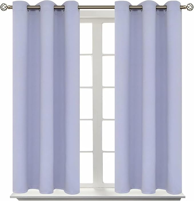 BGment Short Curtains for Small Window 54 Inch Long - Lavander 2 Panels | Grommet top, Room Darkening, Sunblock, Thermal Insulated, Window Drapes for Kitchen, 38x54 Inch