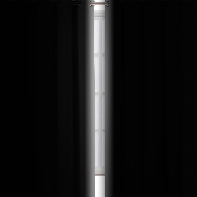 Light Grey Blackout Curtains 42 x 54 Inch Length Set of 2 Panels Grommet Bedroom Curtains for Living Room